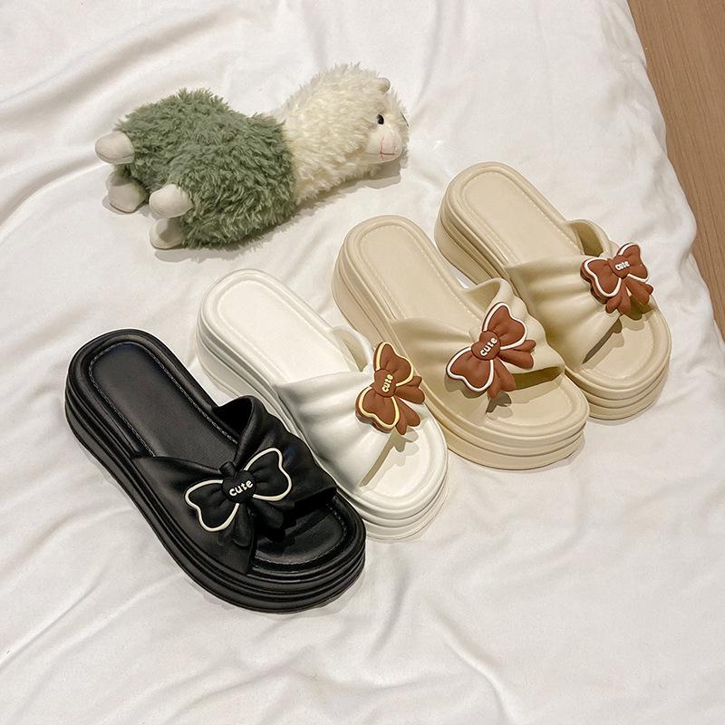 Slippers women's new thick-soled heightened non-slip summer outer wear indoor new EVA thick-soled muffin shoes comfortable one-word drag