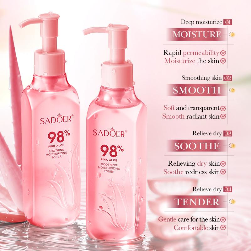 Pink Aloe Vera Soothing Moisturizing Water 240ml Moisturizing Moisturizing Toner Skin Care Products
