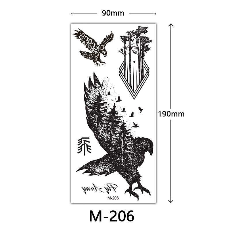 Waterproof Three-Dimensional Color Print Tattoo Sticker, Butterfly Flower Animal Tattoo