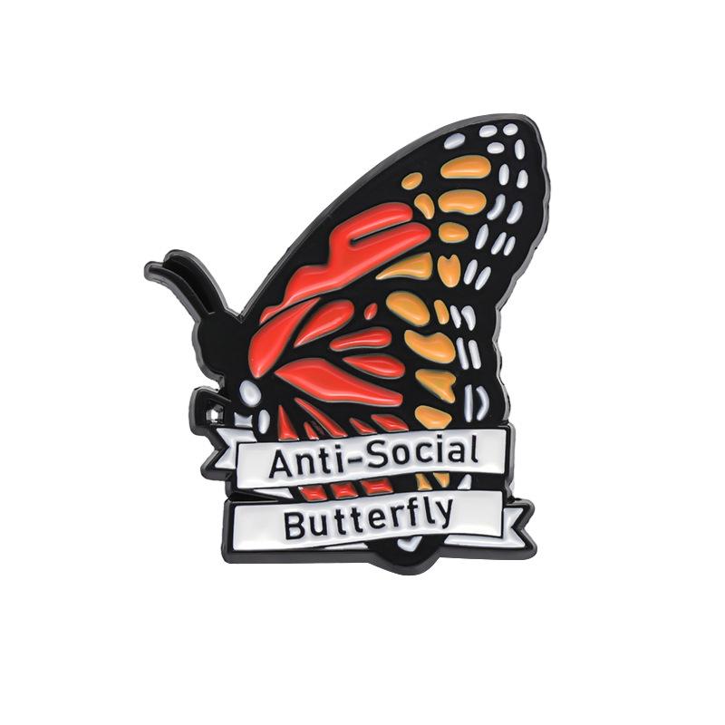 Cartoon Unique Butterfly Brooch Elegant Insect Design For Personalized Fashion Flair
