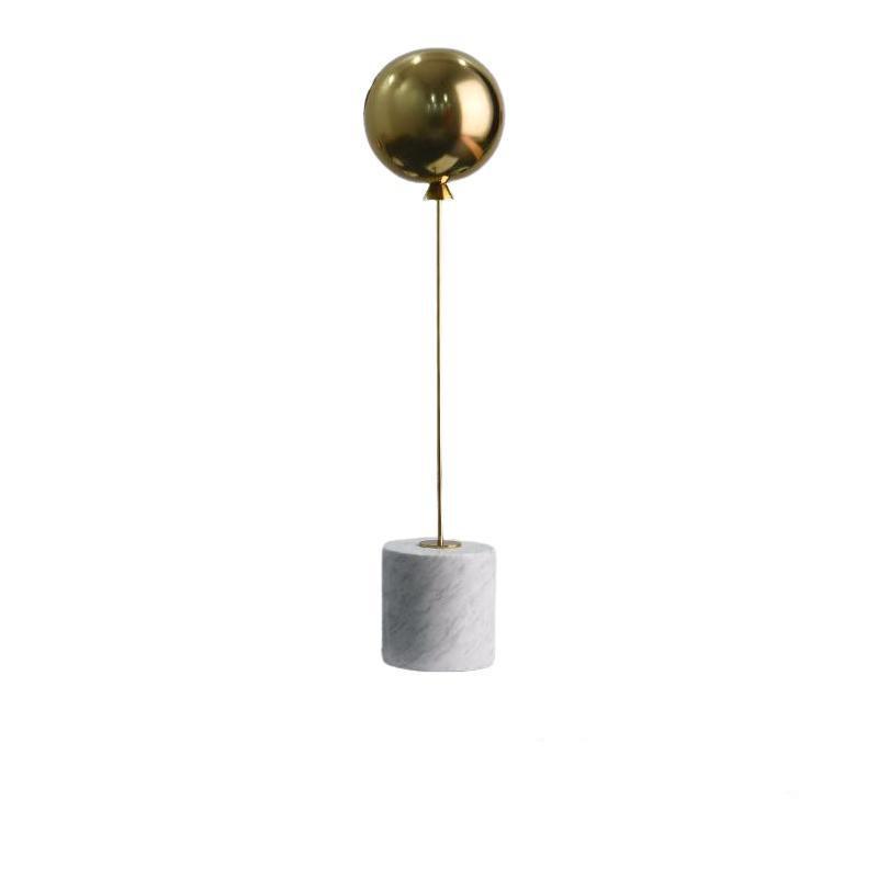 Minimalist Balloon Art Sculpture, Natural Marble Base, Tabletop Ornaments, Metal Balloon Sculpture, Room Aesthetic Decoration