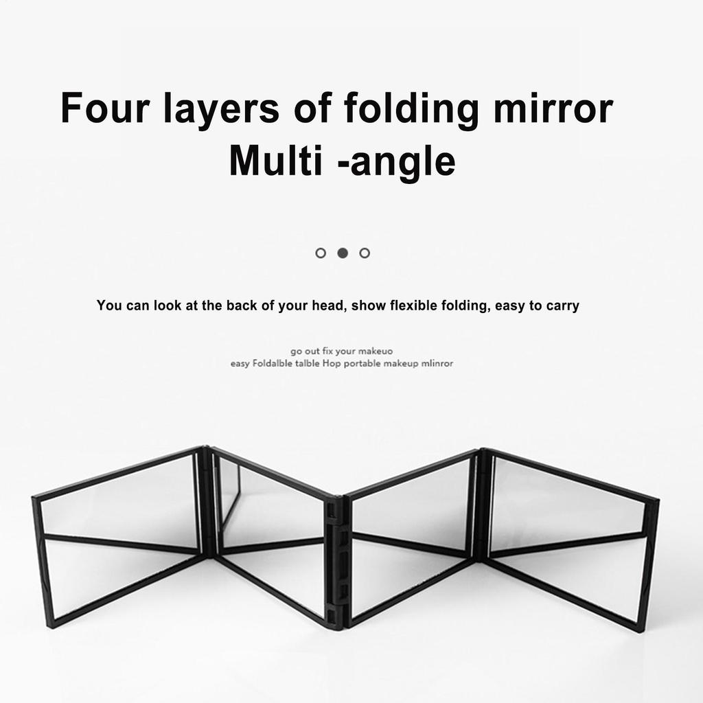 Zrcadla 4směrná cestovní zrcadla na make-up trojitá zrcadla na stříhání vlasů víceúhlová zrcadla na stříhání vlasů stolní kosmetická