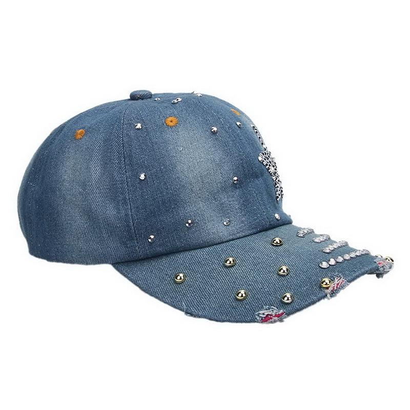 Crown Studded Rhinestone Baseball Cap