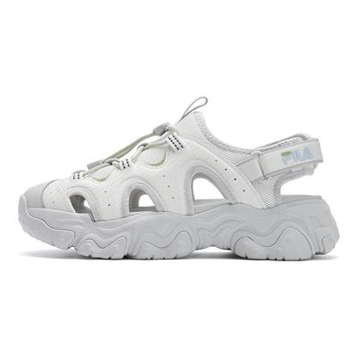 Fluid 5 Sandale Patte de Chat Creek Randonnée Polyvalente Tendance Mode Décontractée Rétro Plage Sandales Sandales Femmes Blanc Gris F12W522401FSN
