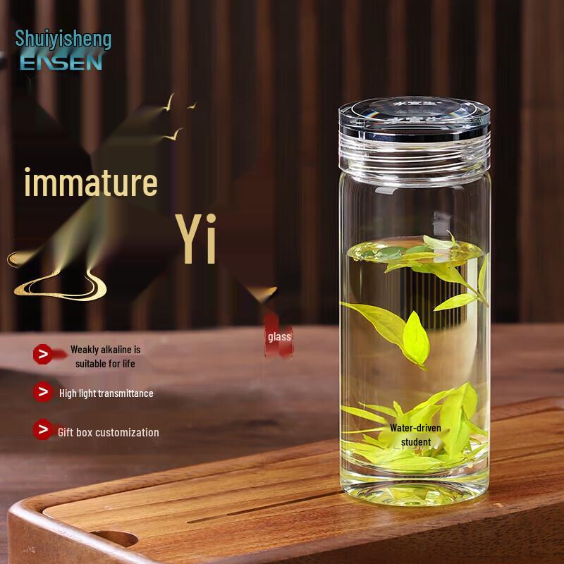 Shuiyisheng 410ML Single-Layer Borosilicate Glass Tea Cup