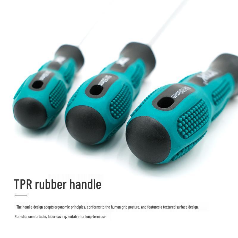 Heavy-Duty Screwdriver Set: Phillips & Flathead, Dual-Use Specialty Tool with Two-Color Handle