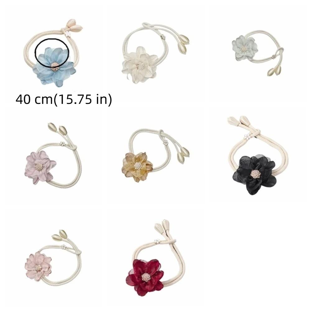 Romantic Flower Window Tiebacks Exquisite Adjustable Curtain Straps Clips Synthetic Fibers Decorative Curtain Tape Dormitory