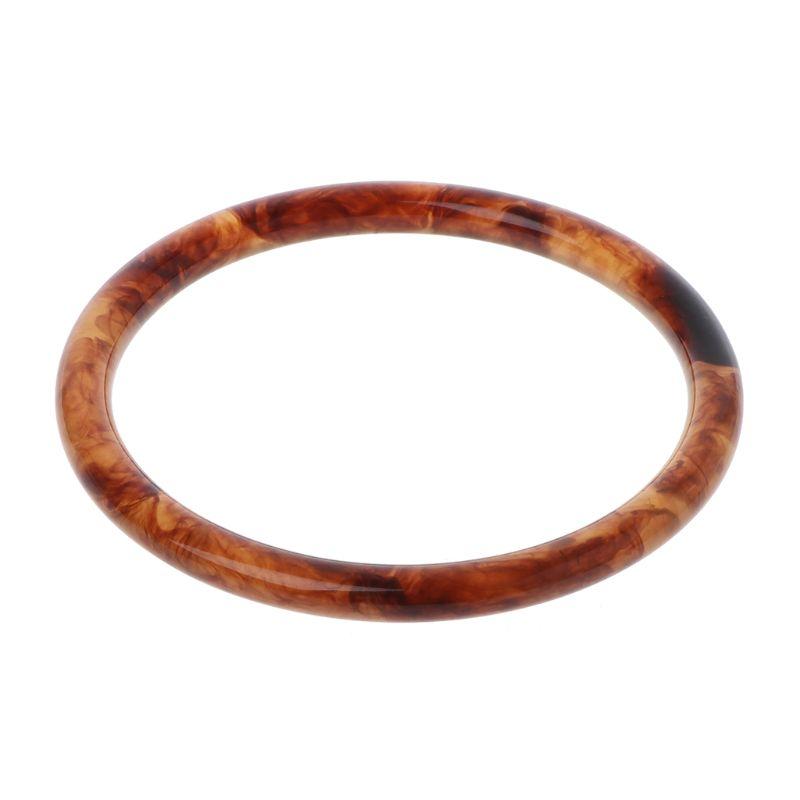 

Fashion Polygon Resin Bracelet Classy Brown Leopard Mottled Bangle Jewelry All-Matching Accessories Gift for Valentines Day