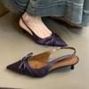 Baotou Sandals New High Heels Women's Thin Heels Spring and Summer Shoes Temperament Bow Pointed Celebrity
