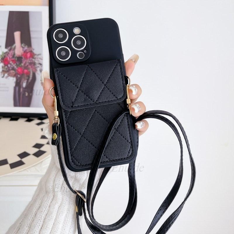 Wallet Strap Case for Samsung Galaxy A56 A54 A55 A35 A36 A14 A16 A34 A53 A13 A15 A52 Crossbody Lanyard Neck Leather Bag Cover