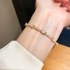 ZAKOL Korean Fashion Sparkling Geometric Heart Zirconia Bracelets for Women Elegant Wedding Party Jewelry Birthday Gift