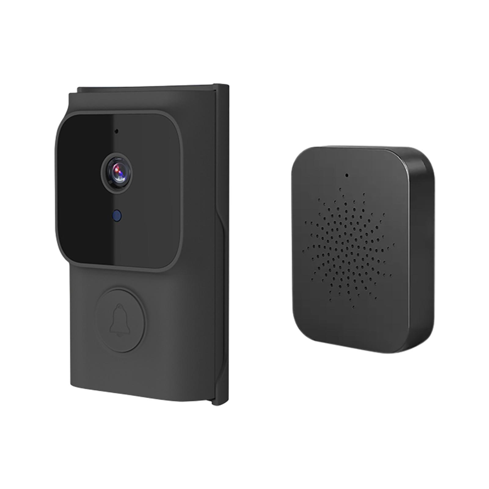 

Video Doorbell Wireless Smart Doorbell Camera with Chime Tuya APP 2.4G WiFi 720P 2-Way Audio Infrared Night Viewing Wide Angle чорний
