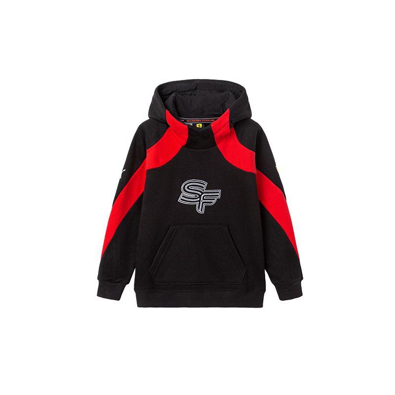 Puma Худи-пуловер X Ferrari Collaboration Повседневный с длинным рукавом Детские топы Черный 620956-01 128
