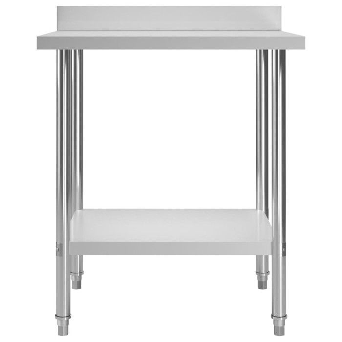 VidaXL Table de travail de cuisine avec dosseret 80x60x93 cm Inox 51187