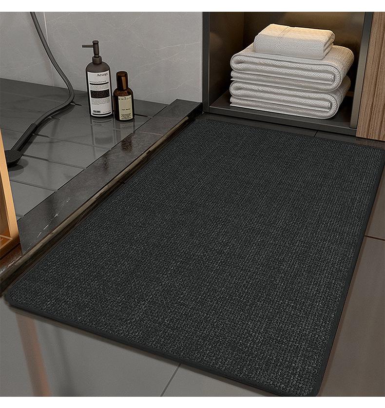Absorbent Non-Slip Bathroom Mat - Quick-Drying Toilet & Washroom Entrance Rug