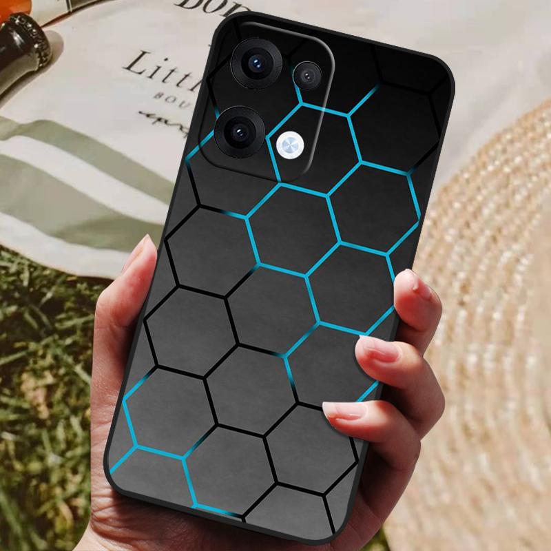 For Oppo Reno 13 Pro Case Black Silicone TPU Soft Phone Cover for Coque ppo Reno13 Pro 13Pro 5G Protective Back Shells Fundas