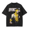 Anime Crazy Invincible Graphic Print TShirt Vintage Washed Harajuku YK Fashion Summer Tee Crew Oneck Cotton Luxurious Top