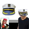 Women Adjustable Captain Sailors Hat Breathable Polyester Lightweight For Daily Outings