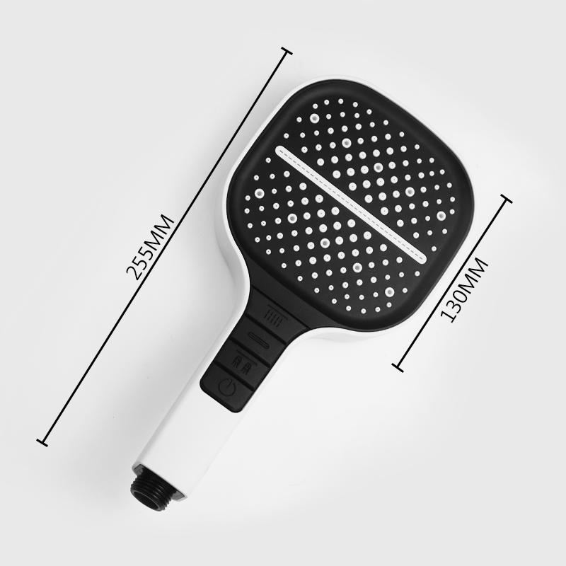 ABS Hand Shower Brushed Gold Chrome White Black 7 Modes Hand Held Shower Wall Mounted Adjustable Holder Hand Hold Shower Head