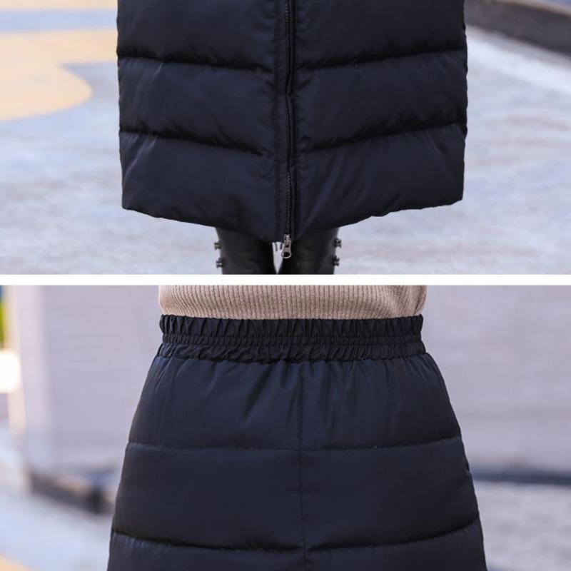 Down Cotton Skirt Women Autumn Winter New High Waist Medium Length Thickened Cotton Short Skirt