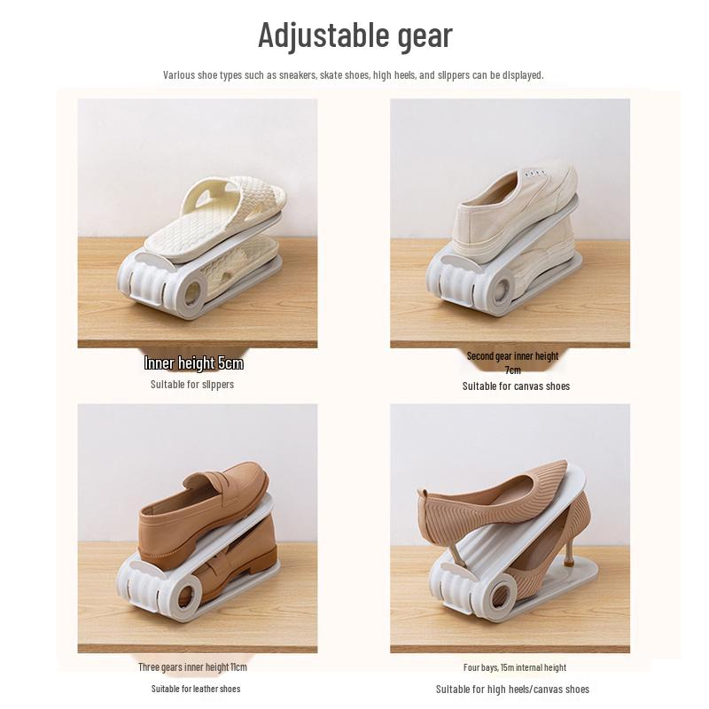 Double-Layer Adjustable Shoe Rack for Home and Dorm
