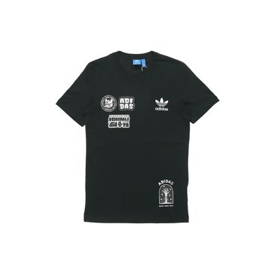 Originals Trefoil 3M Reflective Animal Graffiti Short Sleeve T-Shirt Men Tops Black BS3167