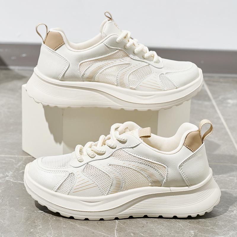 Neue Sommer Damen Schuhe Mesh Atmungsaktive Sneaker Dicke Sohle Vielseitige Lässige Plateau Schuhe Damen Vulkanisierte Schuhe