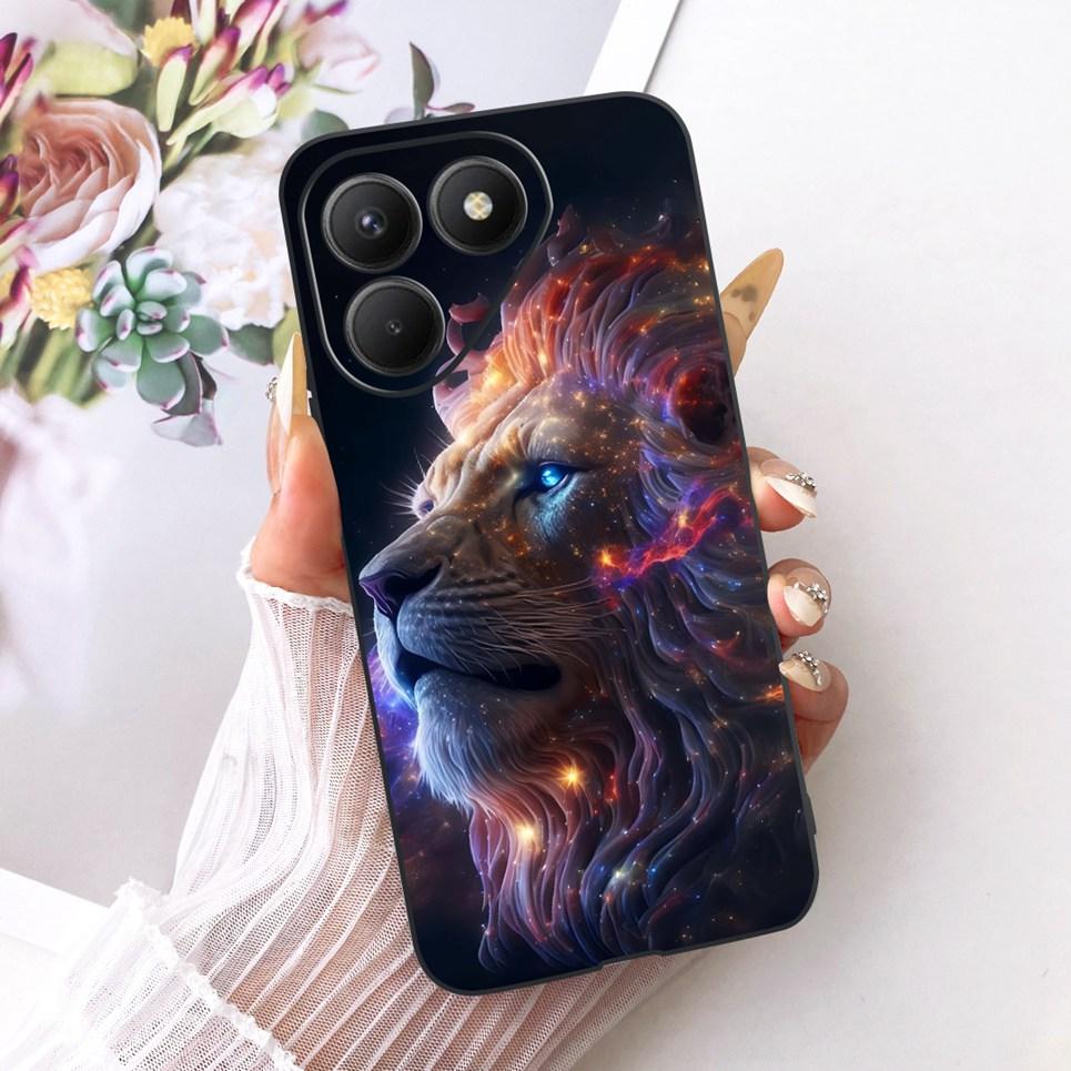 Casing For Tecno Pova 7 4G 5G LJ6 LJ7 Phone Case Pova 7 Pro Pova7 Ultra Cases Cute Cartoon Animals Dragon Lion Soft Black Cover