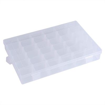36 Grids Clear Plastic Jewelry Organize Compartment Storage Container Box with Dividers