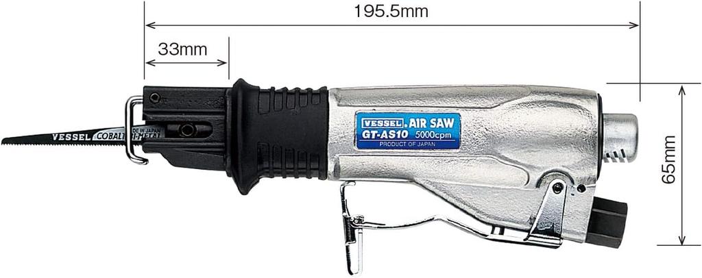 VESSEL Air Saw for Cutting 4mm Sheet Metal GT-AS10