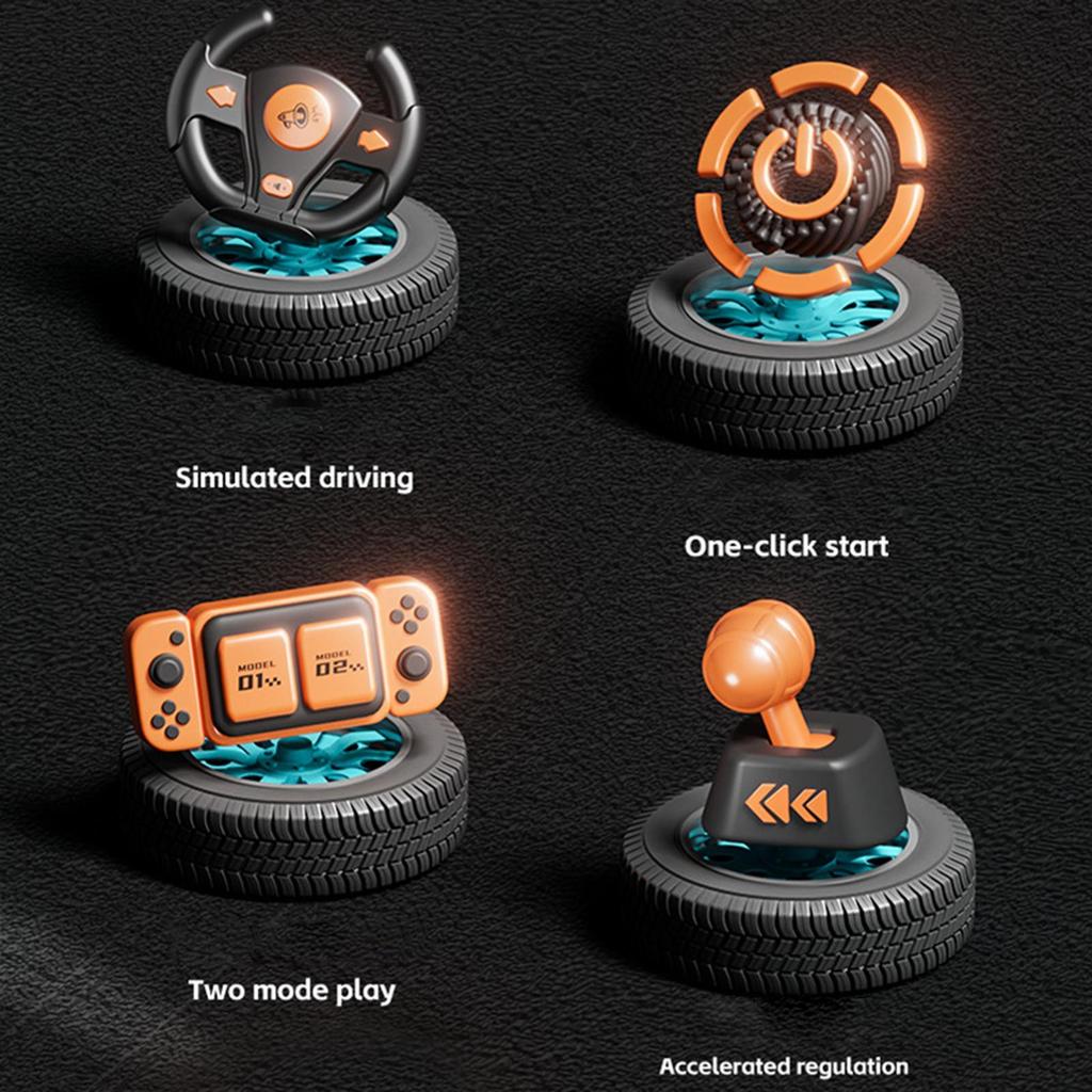 Steering Wheel Toy Car Experience Learning Gift for Boys with Sound and Music