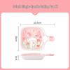 Cute Cartoon Ceramic Dinnerware Set: Bowls, Plates, and Chopsticks for Single Person