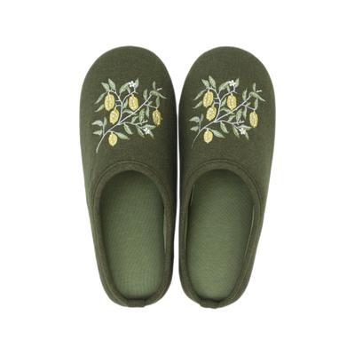 Kawashima Selkon Textiles Morris Design Studio Fruit Size GS1703 Slippers, Green, M,