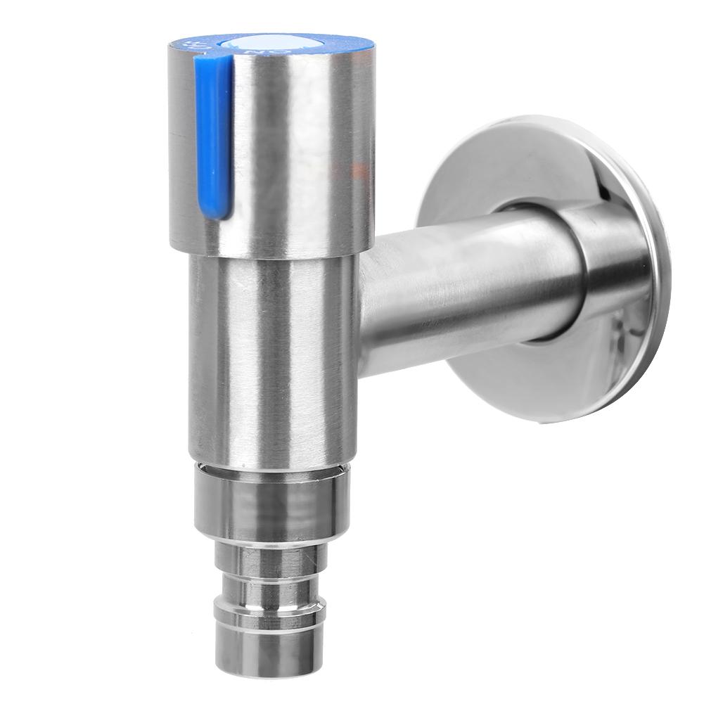 Stainless steel water faucet, G1/2 inch extended wall mounted tap with brushed , for washing NaMachine and mop pool use