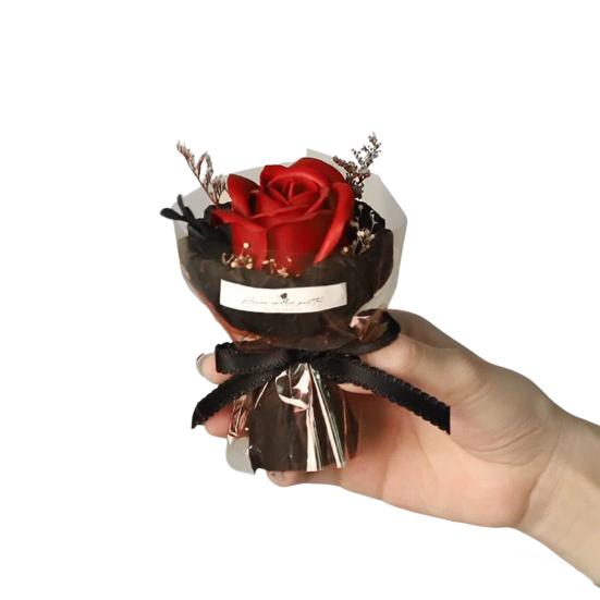 

1/2Pcs Mini Fake Rose Bouquet Handcrafted Artificial Sunflower Floral Decoration Valentine s Day Anniversary Birthday Romantic Gift for Women Wife 1pc D
