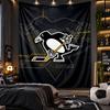 Arazzo da Appendere a Parete Stampa Pittsburgh Penguins Tessuto per Soggiorno Camera da Letto Decorazione per la Casa