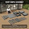 5 Pieces Patio Dining Set, Outdoor Square Furniture Table and Chairs, All Weather Garden Furniture Table Sets, HIPS Small Patio Conversation Set, For