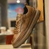 FashionGenuine Leather Elastic Male Oxford Shoes Comfortable Outdoor Sneakers Handmade Leather Men Casual Shoes Non-Slip Walking Shoes