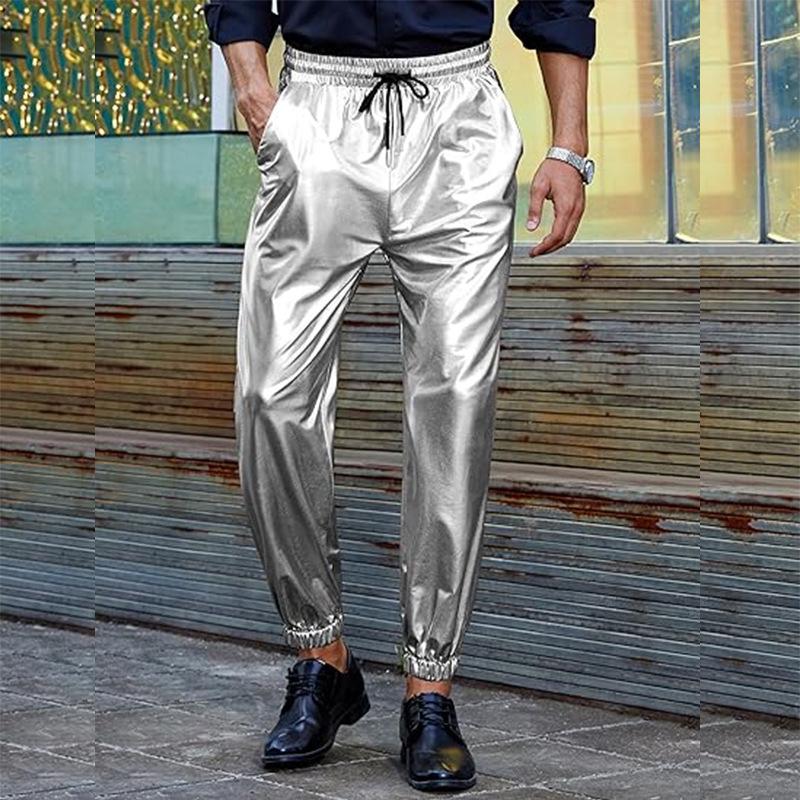 Discount Domain 2024 Heren Performance Disco Party Broek XL zilver