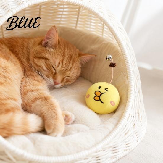 Stimulating Cat Toy Catnip Ball for Cats Cartoon Plush Kick with Bell