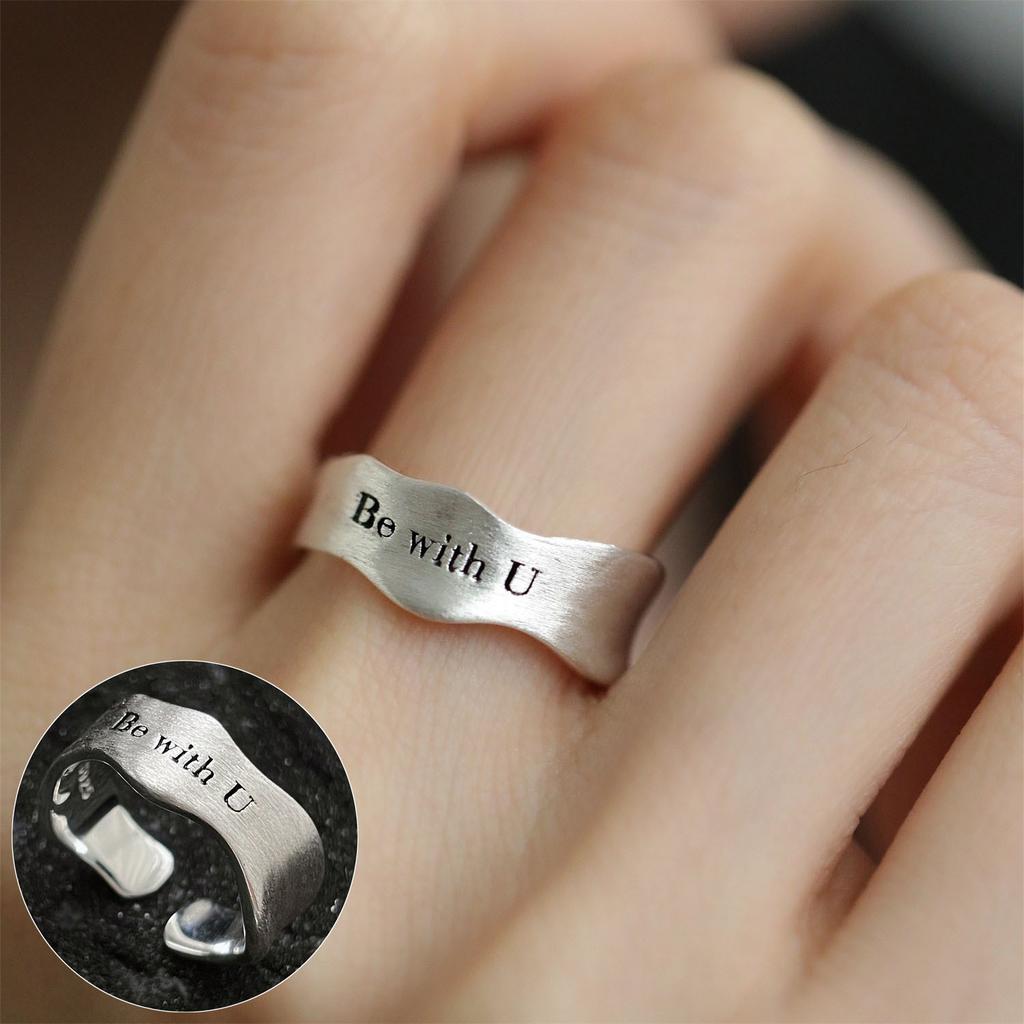 Meier Matte Frosted Wide Band Ring - Women's Fashionable and Versatile Open Ring