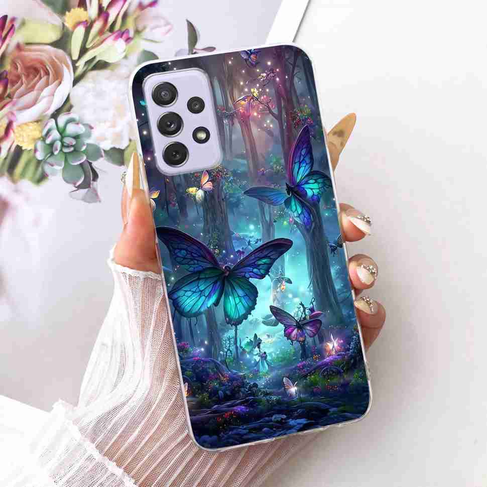Für Samsung A72 Hülle SM-A725F Fundas Weiches Silikon Luxuriöse Bemalte Abdeckung Hüllen Für Samsung Galaxy A72 Gehäuse Bumper