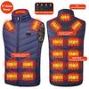 New Men'S Casual Stand Up Collar Outdoor Warm Electric Vest Winter Usb Port Intelligent Heating Sleeveless Coat(No Power Bank)