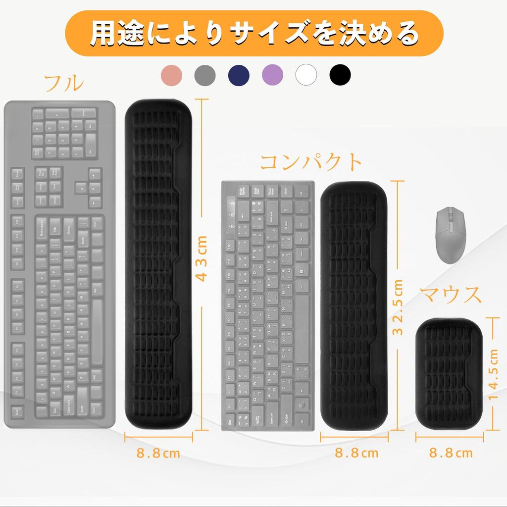 Junichiya Ergonomics Mouse Wrist Rest High Resilience Memory Foam Wave Curve Design Wrist Support Reduces Fatigue Ideal for Long Use Silicone Base 3.0