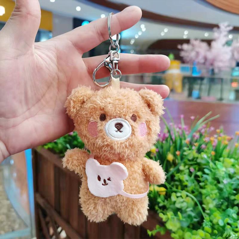 Bear Plush Adorable Keychain Cute Stuffed Animal Pendant For Bags And Gifts