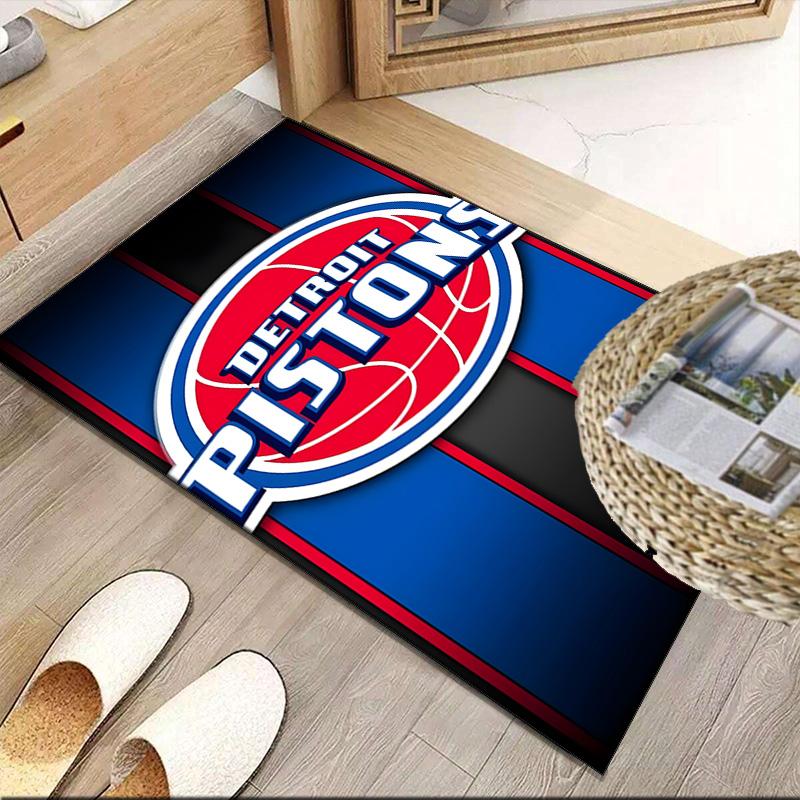Detroit Basketball Art Carpet, Kitchen Rugs, Yoga Mat, Non-Slip Mats, Rug for Bathroom, Living Room Bedroom, Camping Rugs Christmas Gift