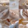 Design Sinn Trendige Mode Persönlichkeit Leichter Luxus Nische Geometrisch Offener Ring Set Zeigefinger Kleiner Finger Ring