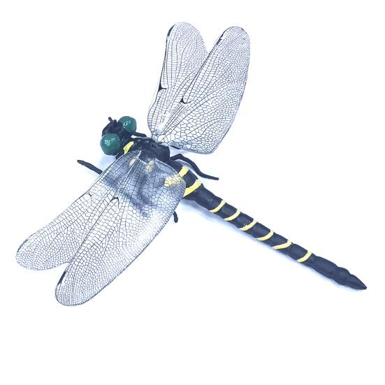 Künstliche Libellen-Dekoration mit Kordel/Anstecknadel Tragbar Outdoor Camping Mücken Fliegenabwehr Simuliertes 3D Libellenmodell Ornament Kinder Lernspielzeug