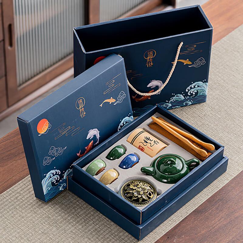 Da Run Yao Guochao Celadon Tea Set Gift Box