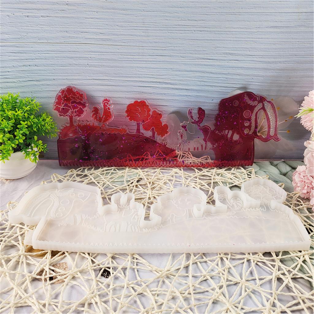 Silikonform Älghuvud Väggkonstform Kristall Epoxiharts Hantverksformar Väggupphängningsformar för Hemdekorationer